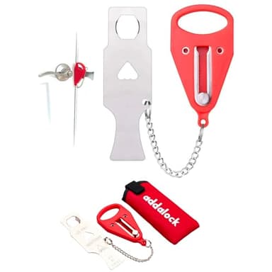 Addalock The Original Portable Door Lock for Travel & Home Security, Durable 1-Piece Door Latch Lock for Houses, Apartments, Hotels, Motels, Dorms & AirBnBs - Lock the Door & Stay at Home or Away
