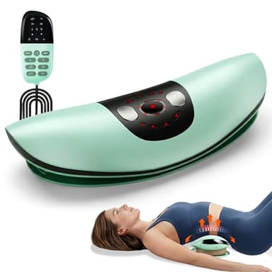 Dyhodu Lower Back Decompression Devices, Electric Lumbar Spinal Massager Stretcher Airbag Hot Compress Vibration for Back Massage