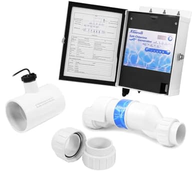 XtremepowerUS 25,000 Gallon Salt System, Universal Pool Salt Chlorination Complete System, Includes Control Panel, Flow Switch, Salt Cell