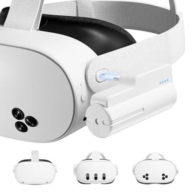 Saqico Battery Pack for Meta Oculus Quest 2/3/3s, Fast Charging18W 5000mAh Head Strap Battery for Quest 3S/3/2 Accessories -Lightweight & Portable Rechargeble Extended Battery Extra VR Playtime