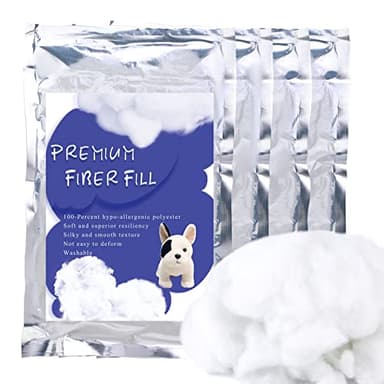 BUTUZE 500g/17.6oz Polyfill Stuffing, (2.1oz-4.4lb) Polyester Fiberfill Stuffing, Premium Fiber Fill, High Resilience Fill Fiber, Stuffing for Small Dolls Part Pillow Comforter DIY, Recyclable