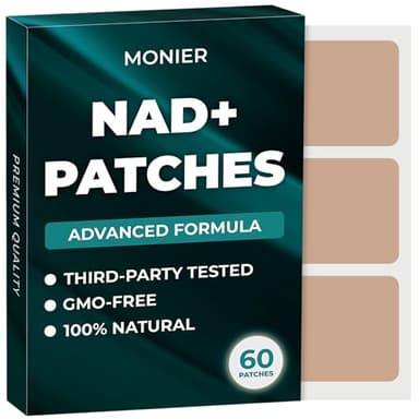 NAD Patches for Women & Men | NAD+ Patch for Energy & Healthy Aging | with CoQ10 & Nicotinamide | 60 Day Supply