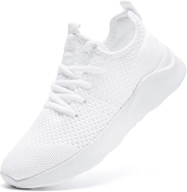 WYGRQBN Women's Walking Shoes Lightweight Tennis Fashion Sneakers Sports Workout Gym Shoes for Running White US Size 8