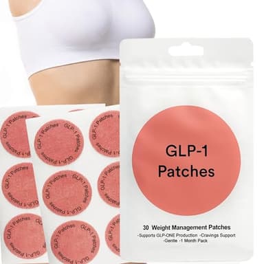 GLP-1 Patches for Women and Men: Natural and Gentle Ingredients with L Glutamine, Berberine, Chromium, Pomegranate and Cinnamon GLP1 Patches - 30 Count