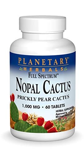 Planetary Herbals Full Spectrum Nopal Cactus 1000mg Prickly Pear Cactus Antioxidant - 100% Natural - 60 Tablets