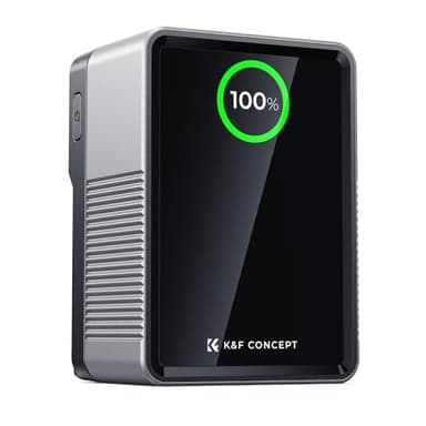 K&F CONCEPT V Mount Battery 99Wh with PD100W Fast Charging 14.8V/6700mAh Mini V-Mount Battery with D-Tap, DC, Dual USB-C, USB-A, TFT Display for Camera, Camcorder, Monitor, Video Light, KF-V99 Pro