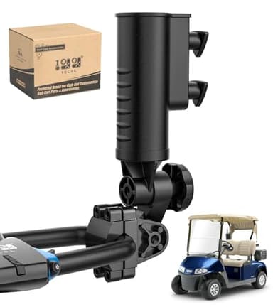 9.99WORLD MALL Golf Push Cart Umbrella Holder-Heavy Duty Aluminium Alloy Base Holder 180 Degree Rotation, Universal Holder for Golf Cart, Strollers, Bike, Wheelchair, Beach Chair