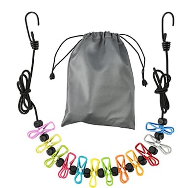 Retractable Portable Clothesline for Travel, Clothing line with 12 Clothes Clips, for Indoor Laundry Drying line, Outdoor Camping Accessories