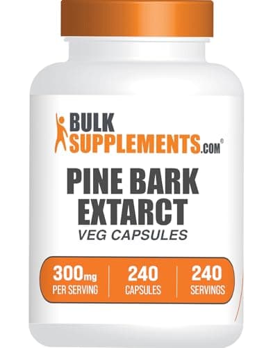 BulkSupplements.com Pine Bark Extract Capsules - Antioxidants Supplement, Pine Bark 300mg - Gluten Free, 1 Capsule per Serving, 240 Count (Pack of 1)