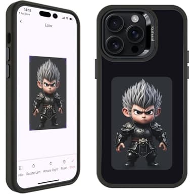 Keefrash Smart Ink Phone Case for iPhone 16 Pro Max-4.0" HD Four Color E Ink Screen with NFC Transfer,DIY Photo Display Digital Phone Case,Custom Phone Protective Case,Anti-Drop Water-Resistant