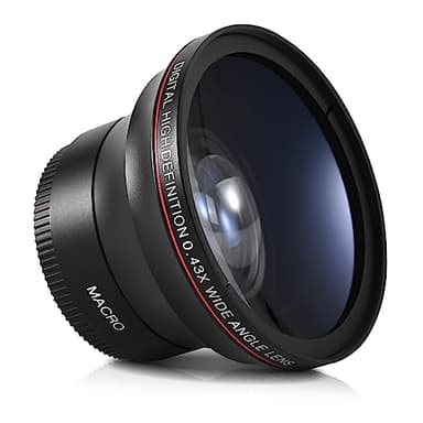 Lightdow 58MM 0.43x High-Definition Wide Angle + Macro Lens Attachment for Canon EOS Cameras - Enhance Your Photography Creativity (φ58mm)