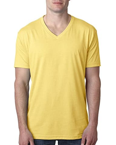 Next Level Apparel 6240 Mens CVC V-Neck Tee Banana Cream Medium