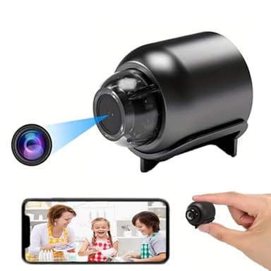 senri Wireless Camera Spy Hidden Cameras, Mini Nanny Cam Smart Home, Small Indoor Outdoor Camera with Remote View, Compatible with Android and iOS, Baby, Pet Monitor, Car Guard(Video Only)