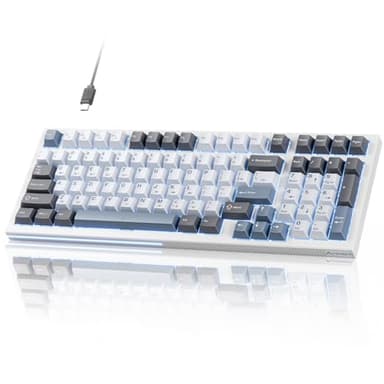 KEMOVE K98SE Mechanical Gaming Keyboard, 98 Keys LED Backlit Programmable, 96% Wired Computer Keyboard with Double Sound Dampening Foam, Pre-lubed Brown Switch