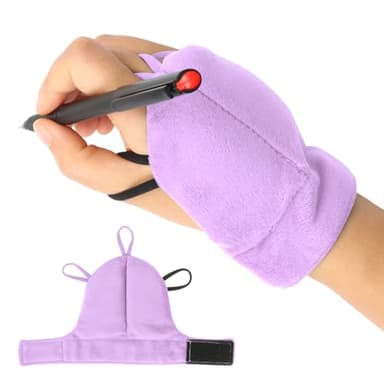 Hoomtree Weighted Gloves for Hand Tremors and Parkinson's, Improved Hand/Wrist Stability & Mobility, Adjustable Wrist, Weights Strengthening Tool (Purple, S)