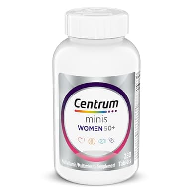 Centrum Minis Silver Women's Multivitamin for Women 50 Plus, Multimineral Supplement with Vitamin D3, B Vitamins, Non-GMO Ingredients, Supports Memory and Cognition in Older Adults - 280 Ct