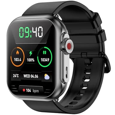 Jacoosa Smart Watch for Men Women 100-Day Standby, 1.85" HD Screen, 110+ Sport Modes, IP68 Waterproof, Heart Rate/Sleep Monitor, Fitness Watch for Android/iPhone(Black)