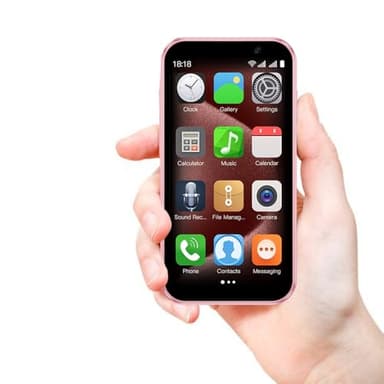 IBOZOU Mini Smartphone 3G Unlocked 3.0 Inch Dual Sim Face ID Best Gift for Kids World's Smallest Phone Premium Child Small Student Pocket Cellphone, 2+16GB (Pink)