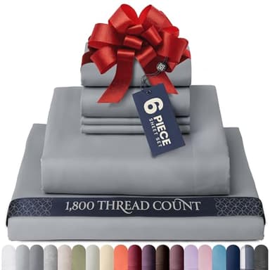 BELADOR Silky Soft Cali King Sheet Set -Luxury 6 Piece Bed Sheets for California King Size Bed, Secure-Fit Deep Pocket Sheets with Elastic, Breathable Hotel Sheets & Pillowcase Set, Wrinkle Free