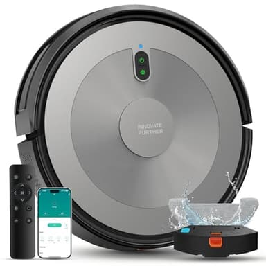 Robot Vacuum and Mop: 3000Pa Robotic Vacuum Cleaner for Under Furniture Bed, 3-in-1 Robot Vacuum and Mop Combo, Gyro Navigation, 0.59" Obstacle Climb, App Alexa Control for Hard Floors Low-Pile Rugs