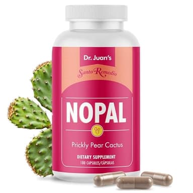 Santo Remedio Nopal, Sugar and Gluten Free Dietary Supplement, Prickly Pear Cactus Dietary Supplement, 700 mg, 180 Capsules, 90 Servings Per Container
