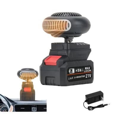 Battery Operated Heater For Indoors/Car/Camping - 1500mah Li Portable Space Heater With Anti-Tilt, Quiet Long Heating, 10㎡ Defogging, Fits Golf Cart & Office