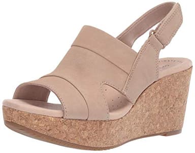 Clarks Women's Annadel Ivory Sandal, sand nubuck, 090 M US