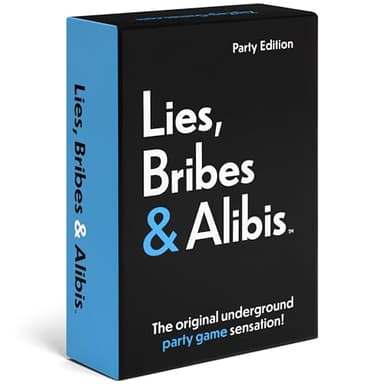 ZigZag Games Lies, Bribes & Alibis - A Fun Adult Party Card Game for Date Nights, College Bashes, Friendly Gatherings and Game Nights - Free Bonus Included (Amazon Exclusive)