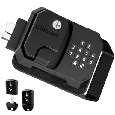 Clatoon RV Keyless Entry Door Lock Replacement with Keypad and Remote, Full Metal Camper Door Lock Upgraded Lock Core for RV Accessories, Travel Trailer, Lock Hole 3.75" X 2.75" X 1.5"