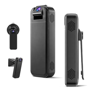 SUJTKZL WiFi Mini Body Camera with Audio & Video Recording Small POV Cam 1080P Wearable Personal Portable Cameras Recorder DV Night Version Camcorder for Security Work Records Guard Traveling