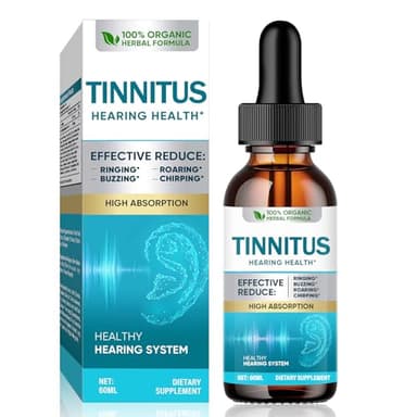 Tinnitus Relief for Ringing Ears, Natural Tinnitus Support Drops, Effective Support for Men & Women