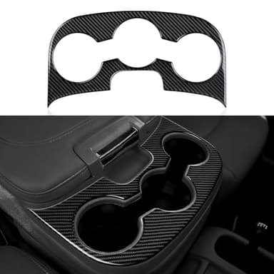 BRMYL Front Cup Water Cover Decals for 2013-2025 Dodge Ram 1500 2500 3500 Accessories Carbon Fiber Interior Stickers, Black