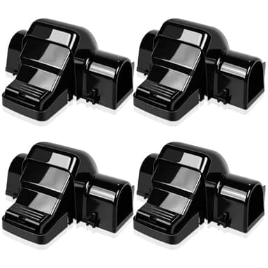 4 Pack Powerful Rat Traps with Dual Tunnels Design, Quick Humane Kill Mouse Snap Trap Safe for Pet & Kids, Reusable Chipmunk Rats Traps for Outdoor Indoor Garden Basement Yard, Easy to Set