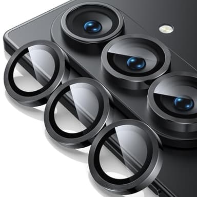 WSKEN for Z Fold 7 Camera Lens Protector Case Cover - Ultra HD Anti-Reflective Tempered Metal Glass Anti Scratch Rear Camera Screen Protector Film for Samsung Galaxy Z Fold 7 5G Accessories,Black