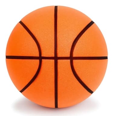 Silent Basketball-Size 7 (29.5") Upgrade Dribble Dream Silent Basketball, Grooved Airless Foam Technology for Soundless for Foam Indoor Training Ball for Various Indoor Activities