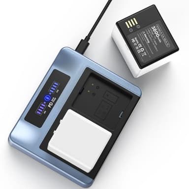 OHZHAO 2Pack 3800mAh for Arlo Battery with Charger Station, Supports PD Fast Charging Mode, 2026 Upgrade Rechargeable High Capacity Lithium Battery for Arlo Pro/ 2 Camera