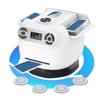 2026 Automatic Card Shuffler and Dealer Machine, 2-in-1 Smart 360°Rotating Card Dealer and Shuffler Machine, Super Quiet, Safer, Various Card Games for Home and Club-White