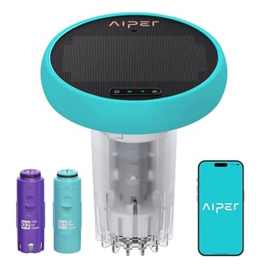 AIPER HydroComm Smart Pool Monitor, 24/7 Digital Water Testing for Pools, Hot Tubs & Spas, 5-in-1 Accurate Testing, App Control, Customized Optimization Tips, Blue