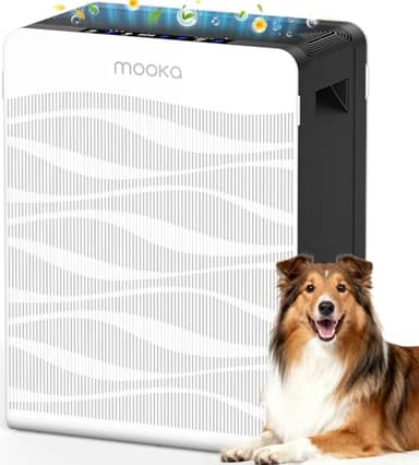 Air Purifier for Home Large Room 2800 Ft², MOOKA Double-Sided HEPA Air Purifiers for Home Pets with Washable Filters, PM 2.5 Air Quality Monitor, Air Filter Cleaner for Bedroom, Dorm Room, Office