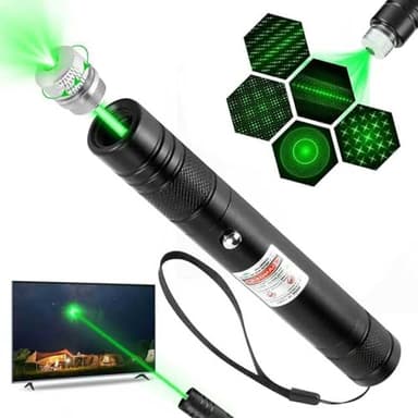 JANHER Long Range Green Laser Pointer, Laser Pointer High Power, Green Lazer Pointer Rechargeable for Hiking, Cat Laser Toy USB Charge
