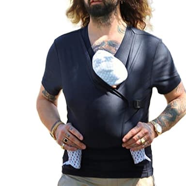 Amtopiyo Dad Kangaroo T-Shirt Mom Soothe Little Wrap Carrier V Neck Short Sleeve Tank Tops CL014 Men Size L