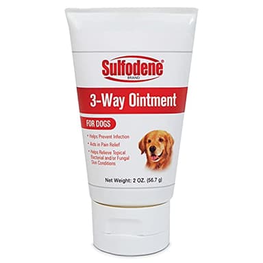 Sulfodene Dog Wound Care 3-Way Ointment, Relieves Pain & Prevents Infection For Dog Cuts, Scrapes, Bites and Injuries, 2 Ounce