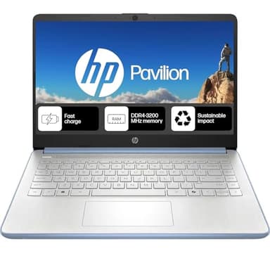 HP Everyday Laptop | Office 365 | Intel Quad-Core Processor | 11.5 HRs Battery | 1TB Cloud Storage with 128GB SSD, 8GB RAM | Copilot AI Windows 11 w/o Mouse
