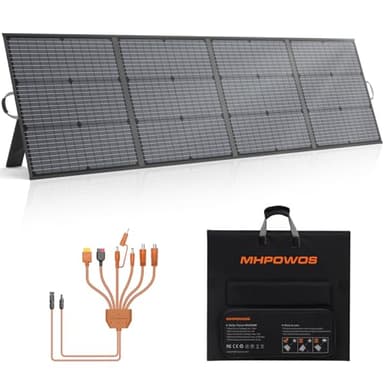 Portable Solar Panel 220W 40V Monocrystalline Foldable Solar Panels Charger Power Backup, IP67 Waterproof Durable for Power Station RV Camping Off Grid Fishing