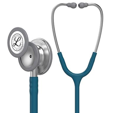 3M Littmann Classic III Monitoring Stethoscope, 5623, More Than 2X as Loud, Weighs Less, Stainless Steel Chestpiece, 27" Caribbean Blue Tube