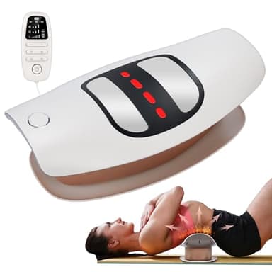 IeBilif Electric Lumbar Traction Device, Back Stretcher for Lower Back, 3 Heating Levels and Vibration Lumbar Traction Massager