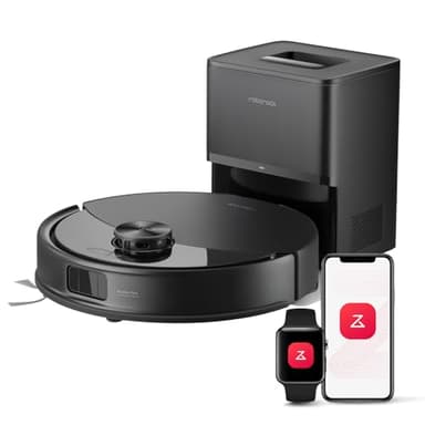 roborock Q10 S5+ Robot Vacuum and Mop, 10,000Pa Suction, Upgraded from Q8 max+, 70 Days Self-Emptying, Obstacle Avoidance, Sonic Mopping, Dual Anti-Tangle Design, Auto Mop Lifting, Ideal for Pet Hair