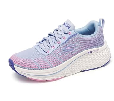 Skechers Women's Max Cushioning Elite 2.0 Sneaker, Light Blue/Pink, 8 Wide
