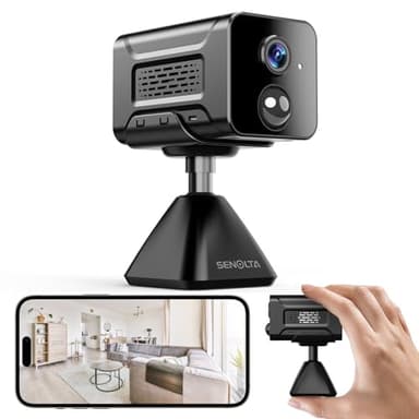 SENOLTA Hidden Camera – 2K HD Wireless Spy Camera with Audio/Video, Mini Indoor Camera for Home Security, AI Motion Detection, Night Vision, Built-in Siren, Two-Way Audio, 60-Day Battery Life