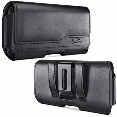 DeBin Holster for iPhone 17 17 Pro 16 Pro 16e 15 15Pro 14 13 12 11 Xs 10 X XR – Cell Phone Belt Holder Case with Clip for Men Women Pouch (Fits Protective Cover on) Black